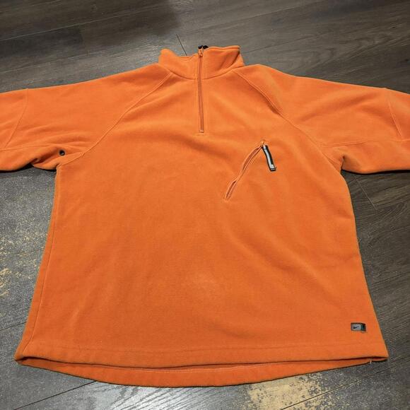 Vintage Nike Fleece Light Jacket Orange Medium - Picture 5 of 8